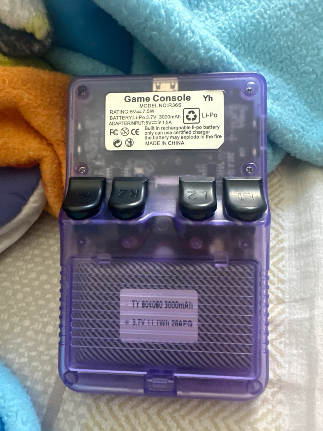 Purple Game Console Yh Model R36S - photo 2