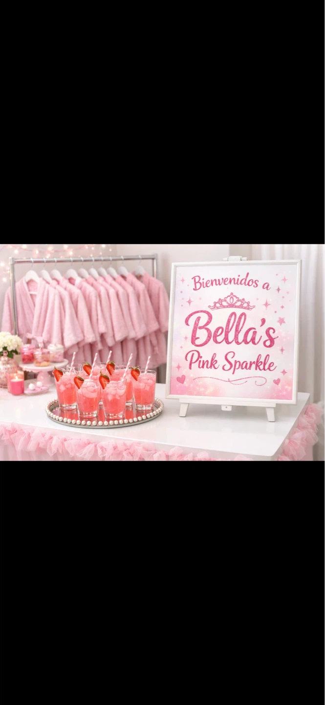 Bella's Pink Sparkle Spa Party Decorations - photo 5
