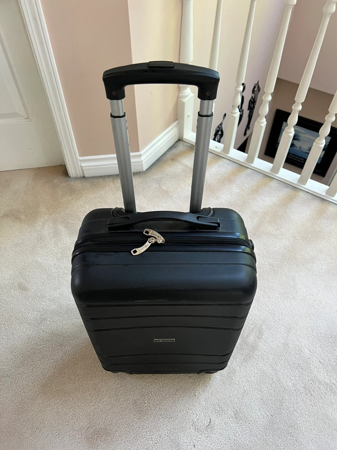 NOVELTY Black Carry-On Luggage, 19”x14”x9” - photo 2
