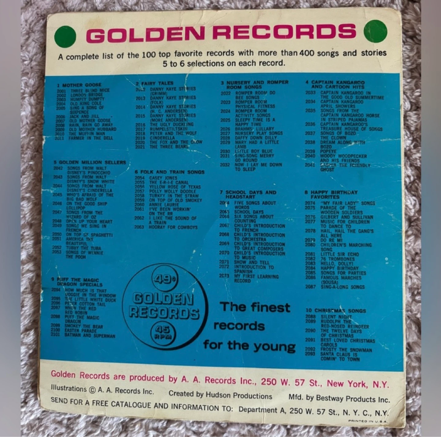 🌱Golden Record "Mary Had a Little Lamb" 45 RPM - photo 2