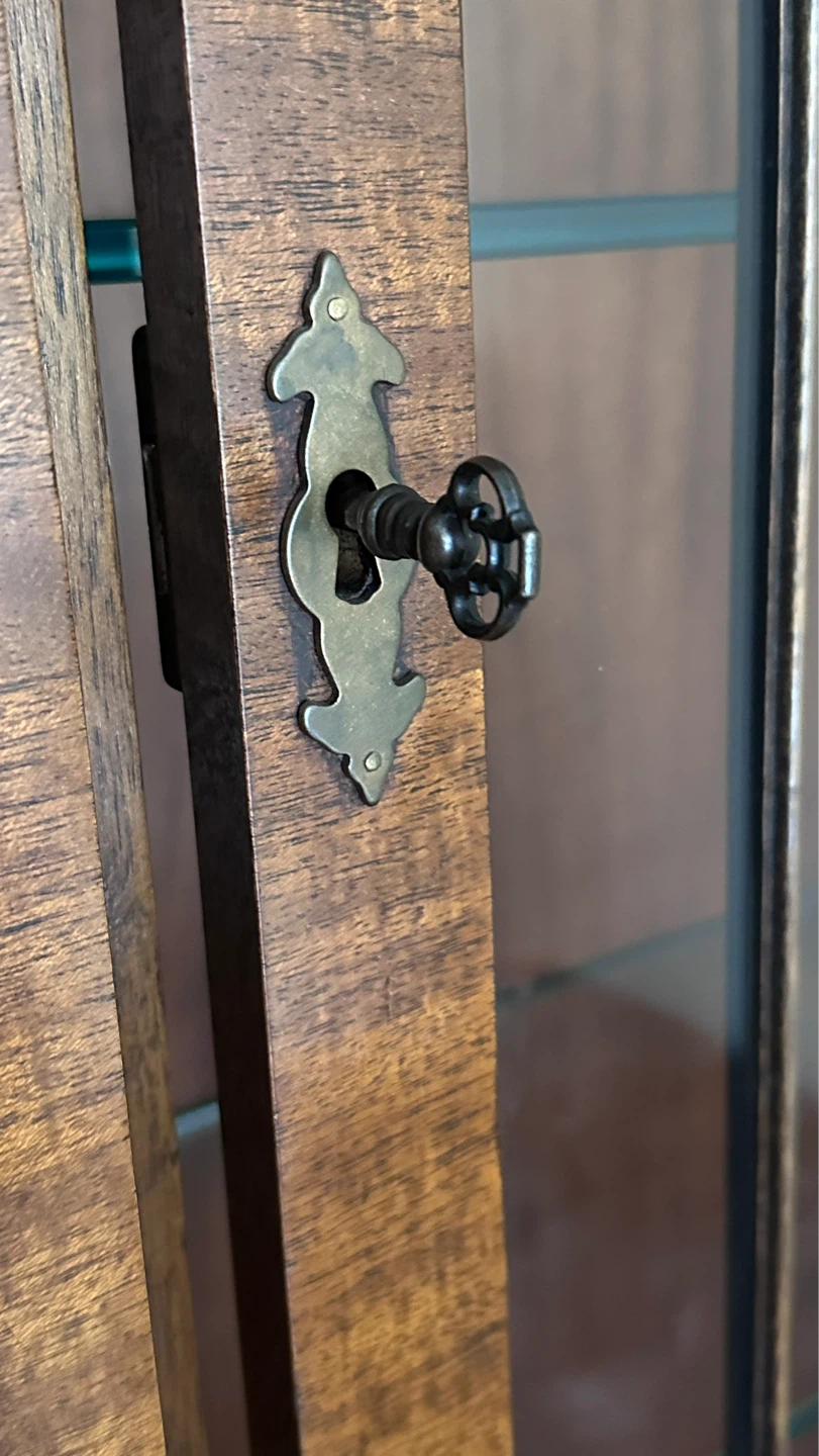 Antique Wood and Glass Display Cabinet - photo 4