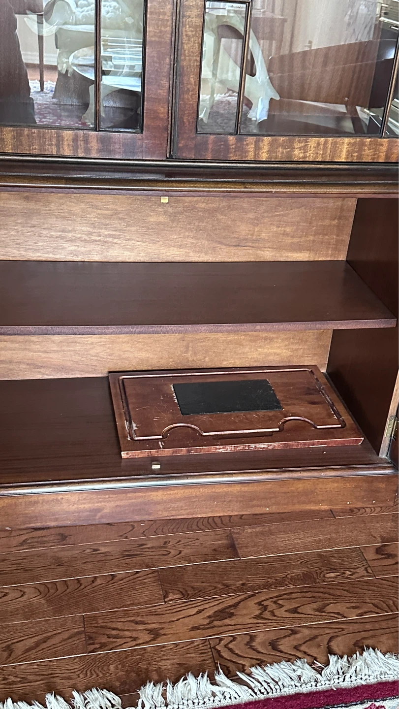 Antique Wood and Glass Display Cabinet - photo 5