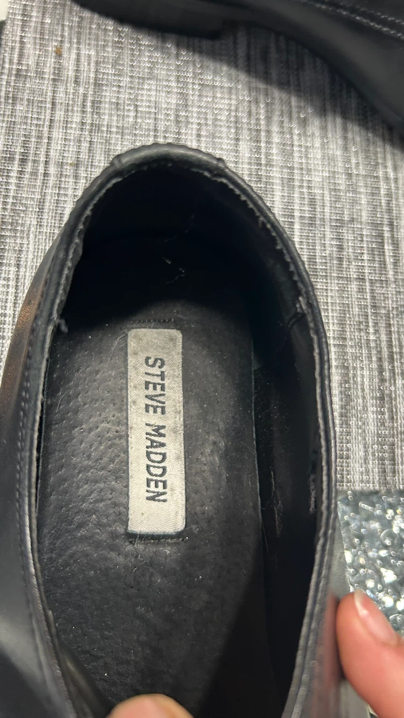 Steve Madden Black Leather Dress Shoes - Men's Size 9.5 - photo 4