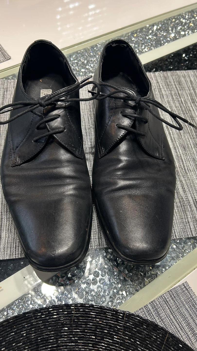 Steve Madden Black Leather Dress Shoes - Men's Size 9.5