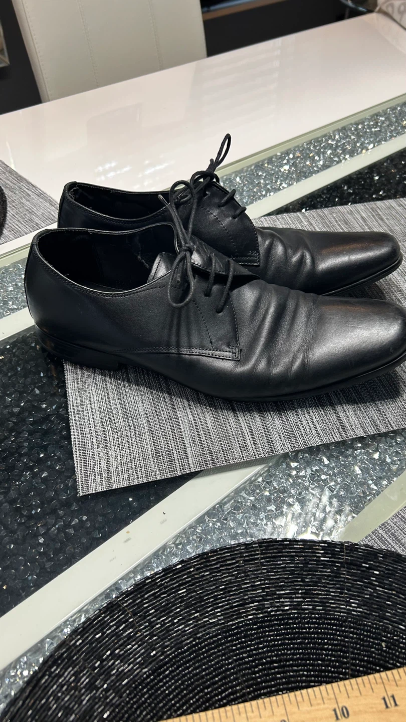 Steve Madden Black Leather Dress Shoes - Men's Size 9.5 - photo 2