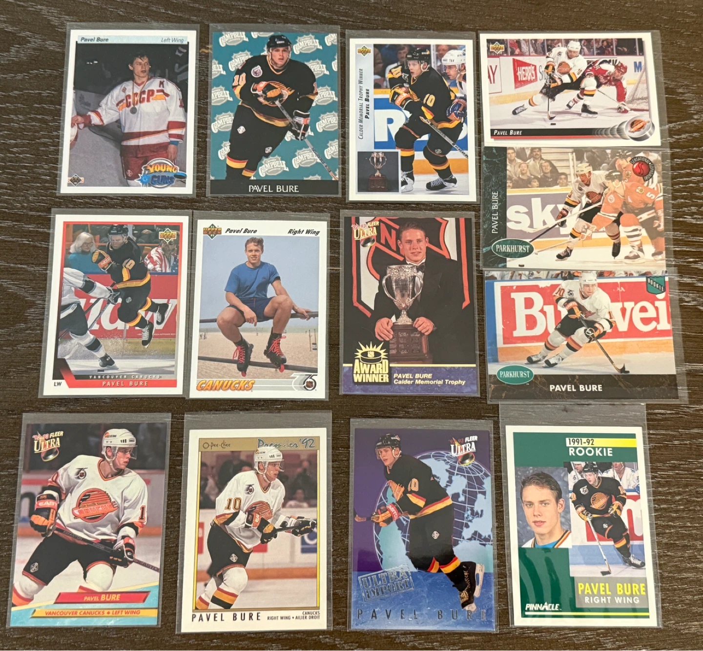 Pavel Bure Hockey Card Collection- 13 Cards- YG, Etc.