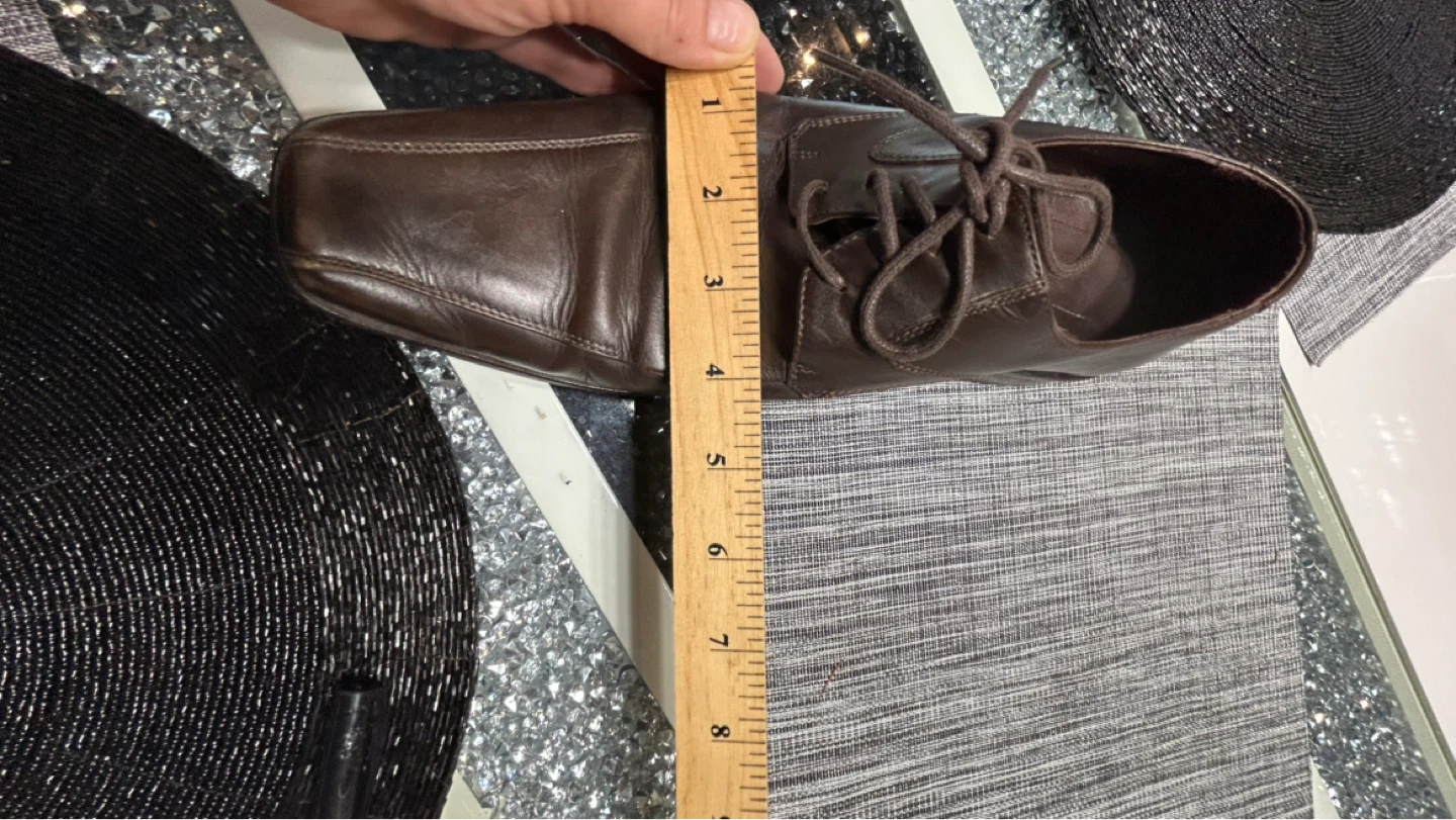 Brown Leather Lace-Up Dress Shoes - photo 5