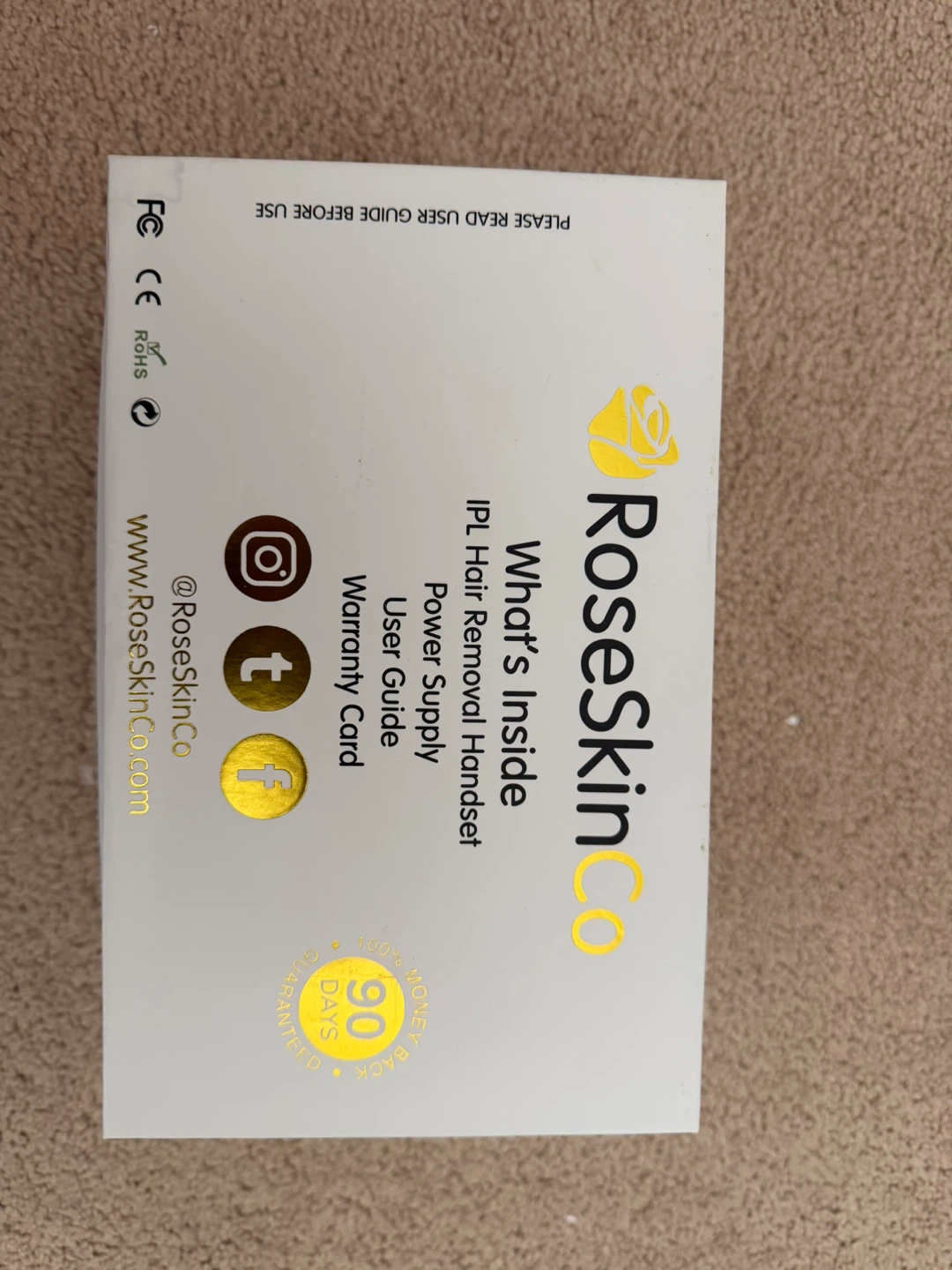 RoseSkinCo IPL Hair Removal Handset (Pink)