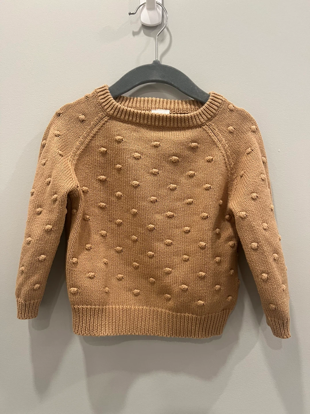 Jamie Kay Latte Dottie Knit Sweater - Size 3Y