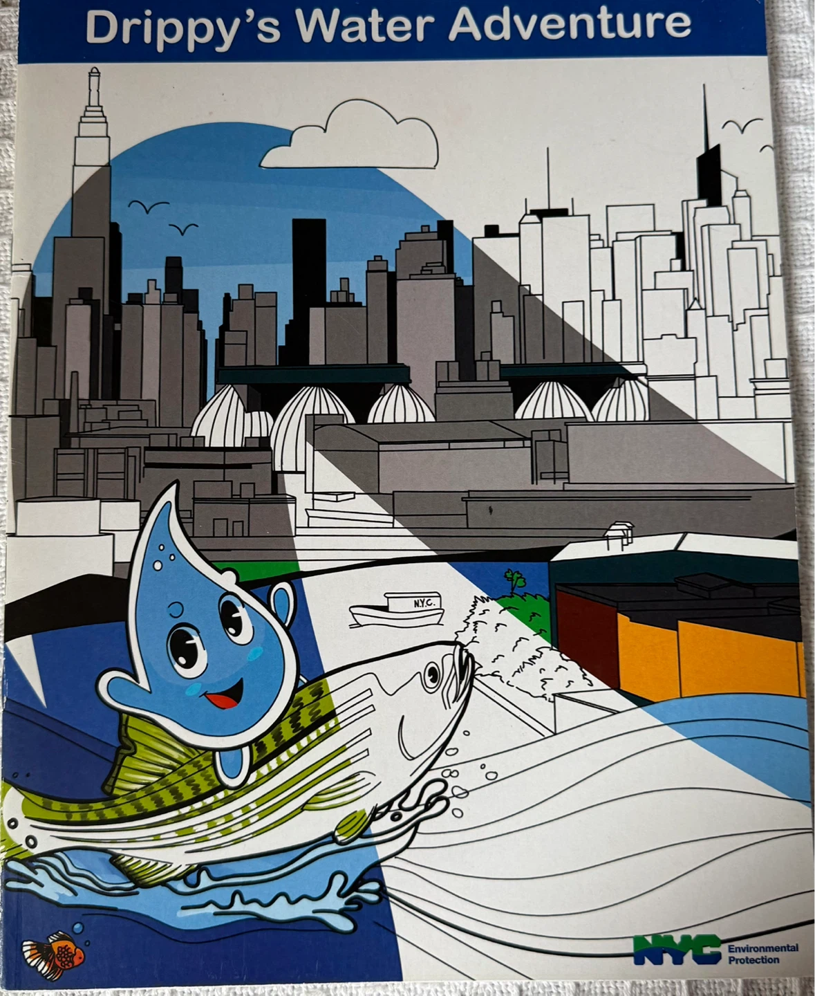 🀄️Drippy’s Water Adventure NYC DEP Kids Coloring Activity Book🀄️