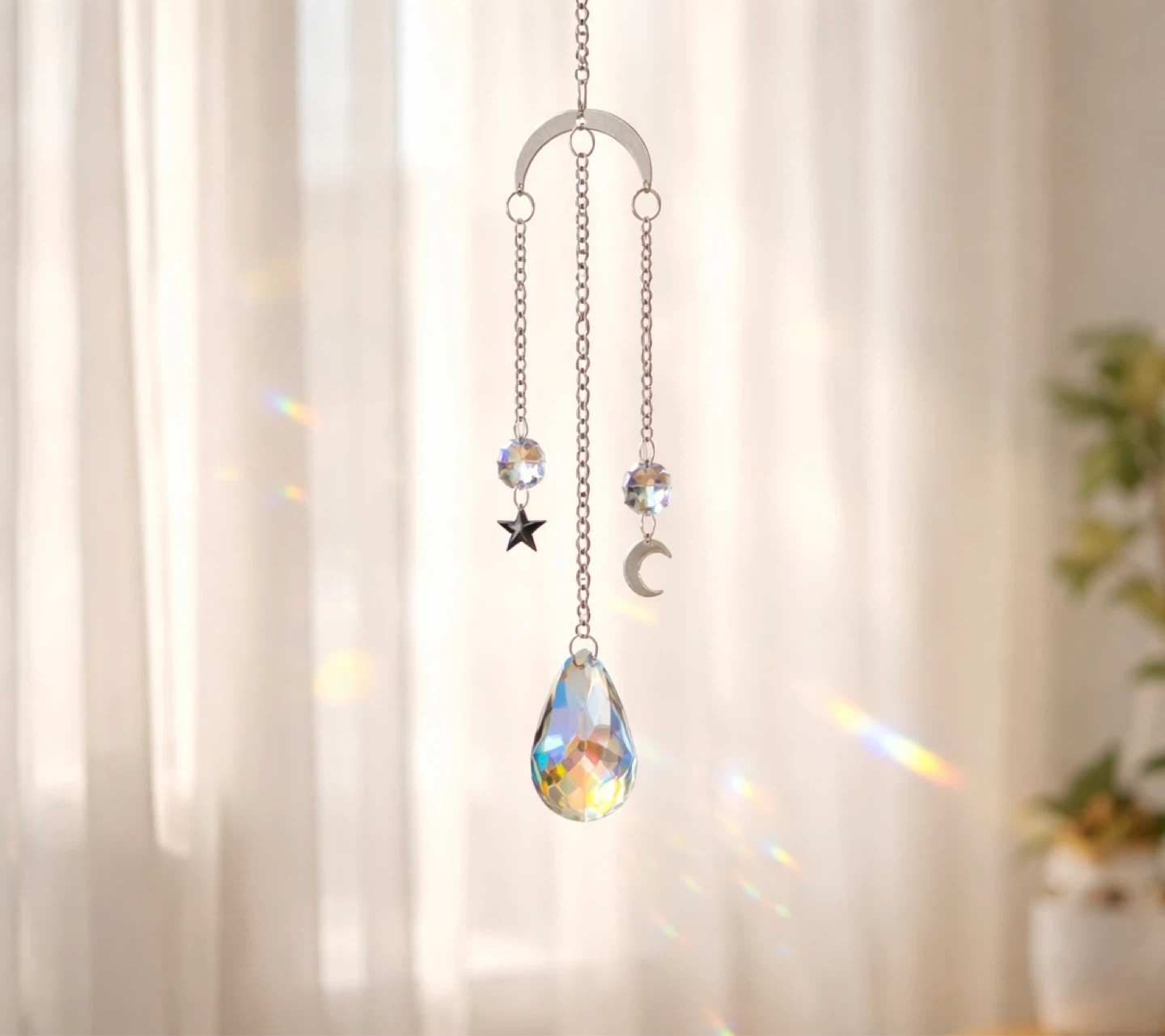 Crystal Sun Catcher with Charms