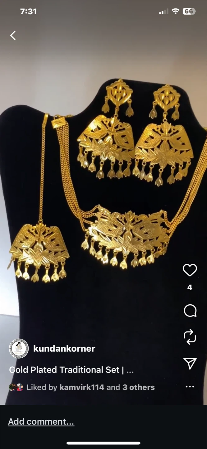Gold Plated Traditional Jewellery Set - photo 3
