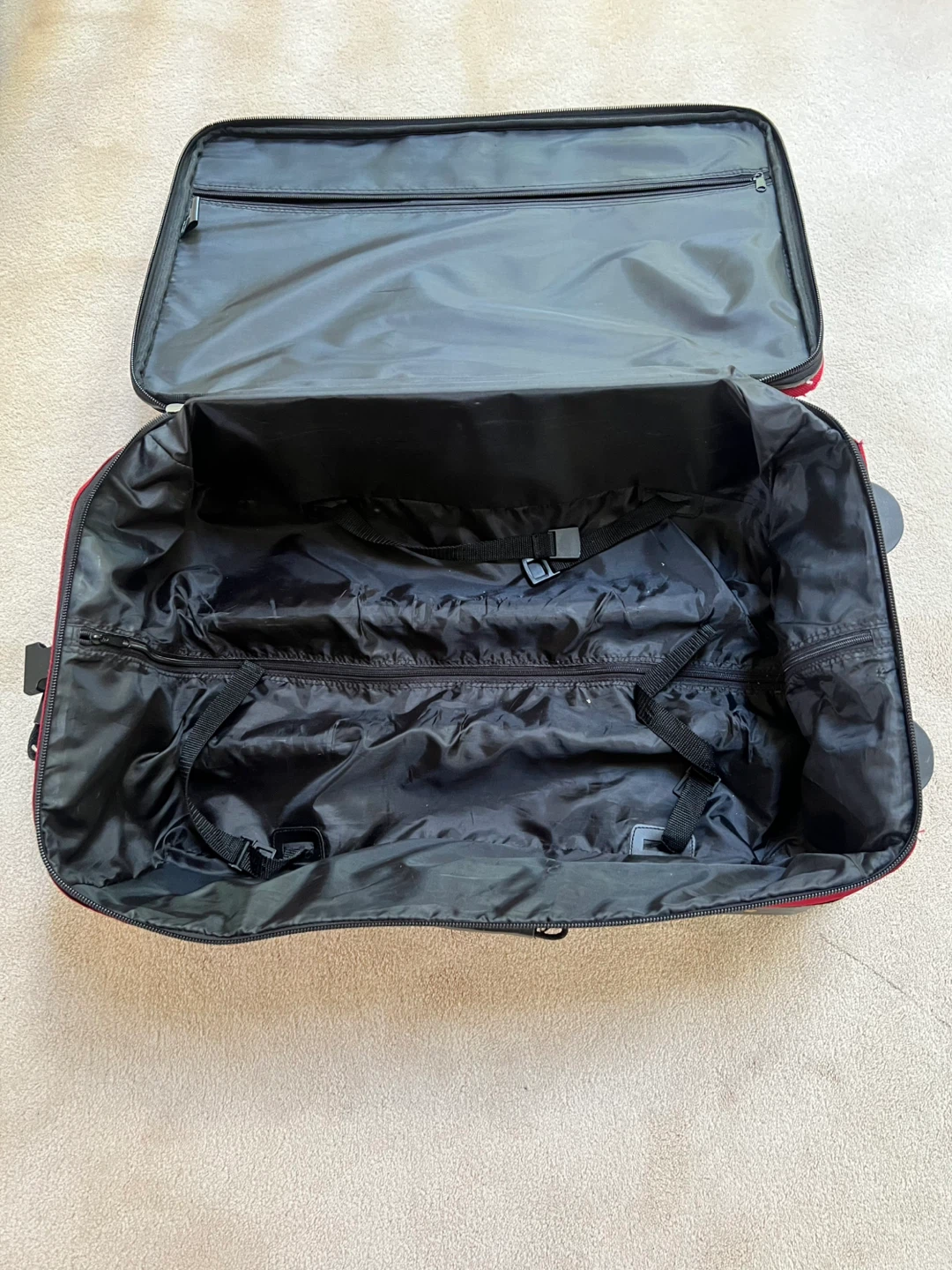 Red American Tourister Rolling Suitcase, 24”x16”x9” - photo 2
