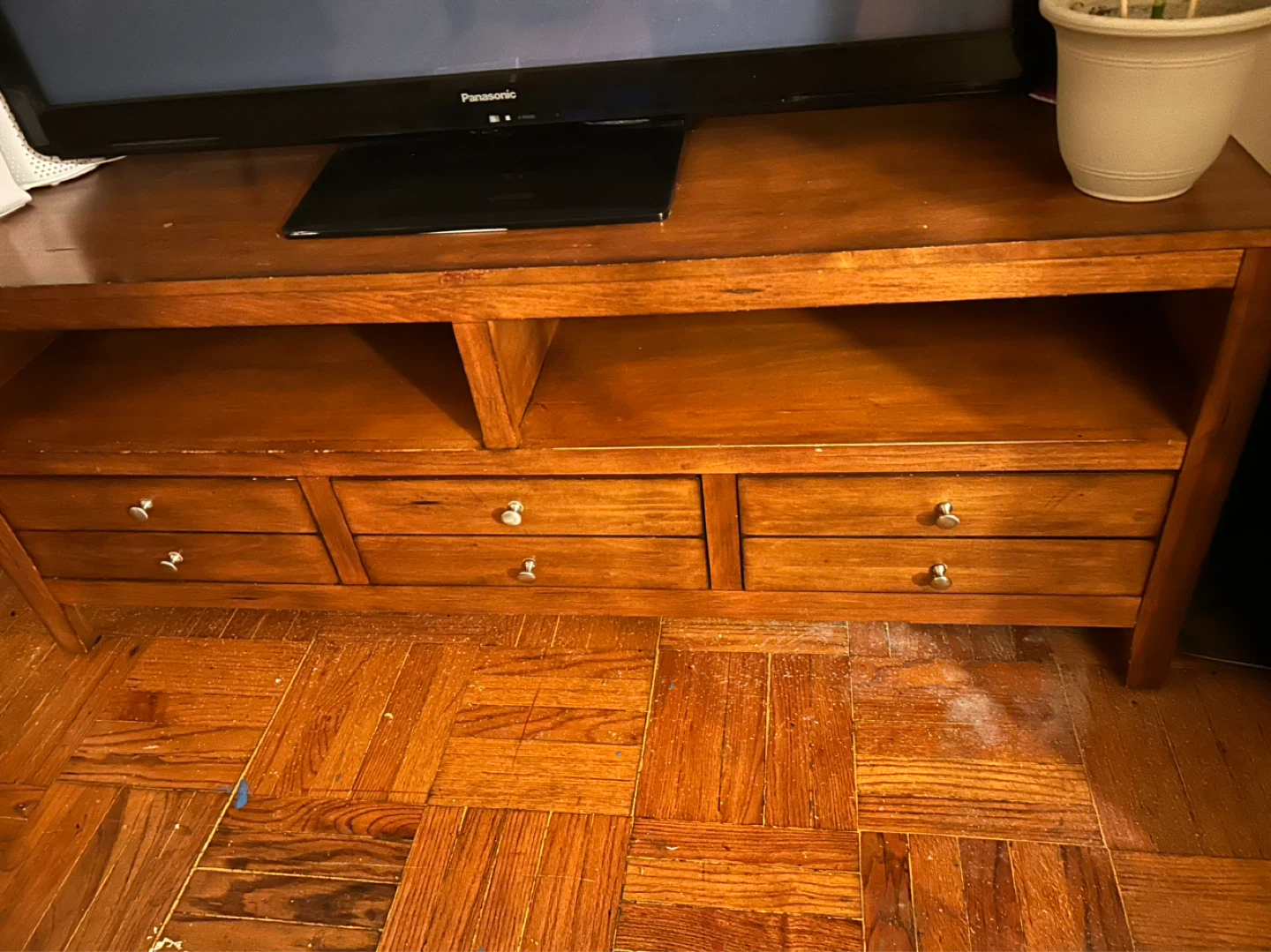 Wooden TV Stand with Drawers - photo 3