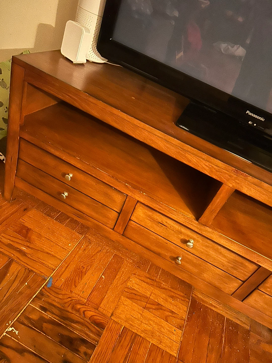 Wooden TV Stand with Drawers - photo 4