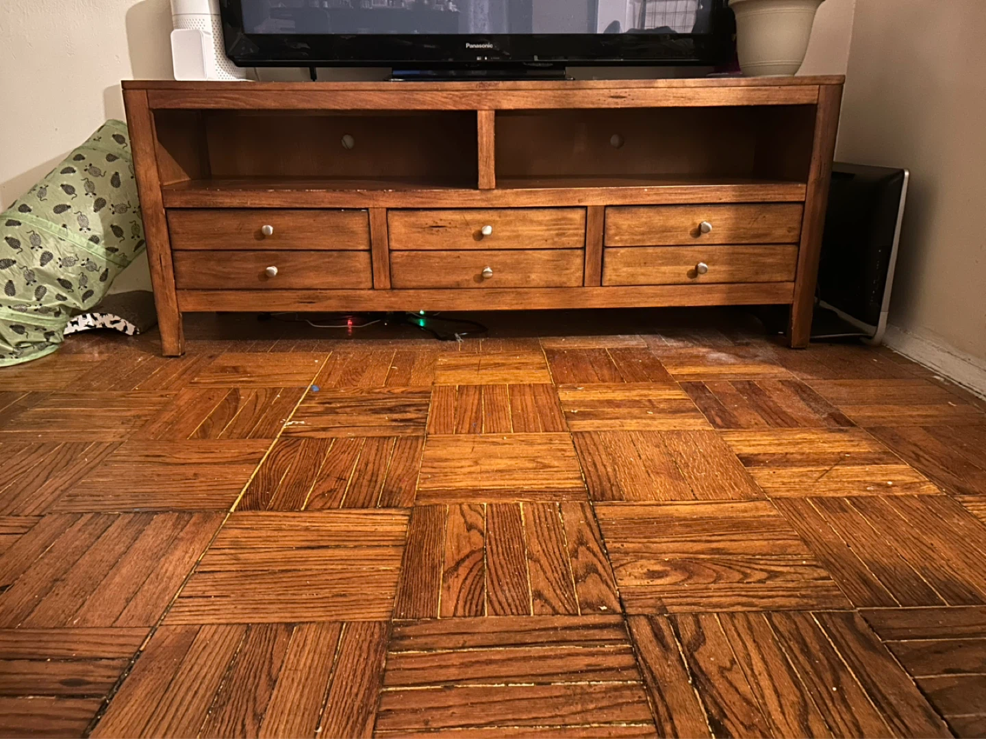 Wooden TV Stand with Drawers - photo 5