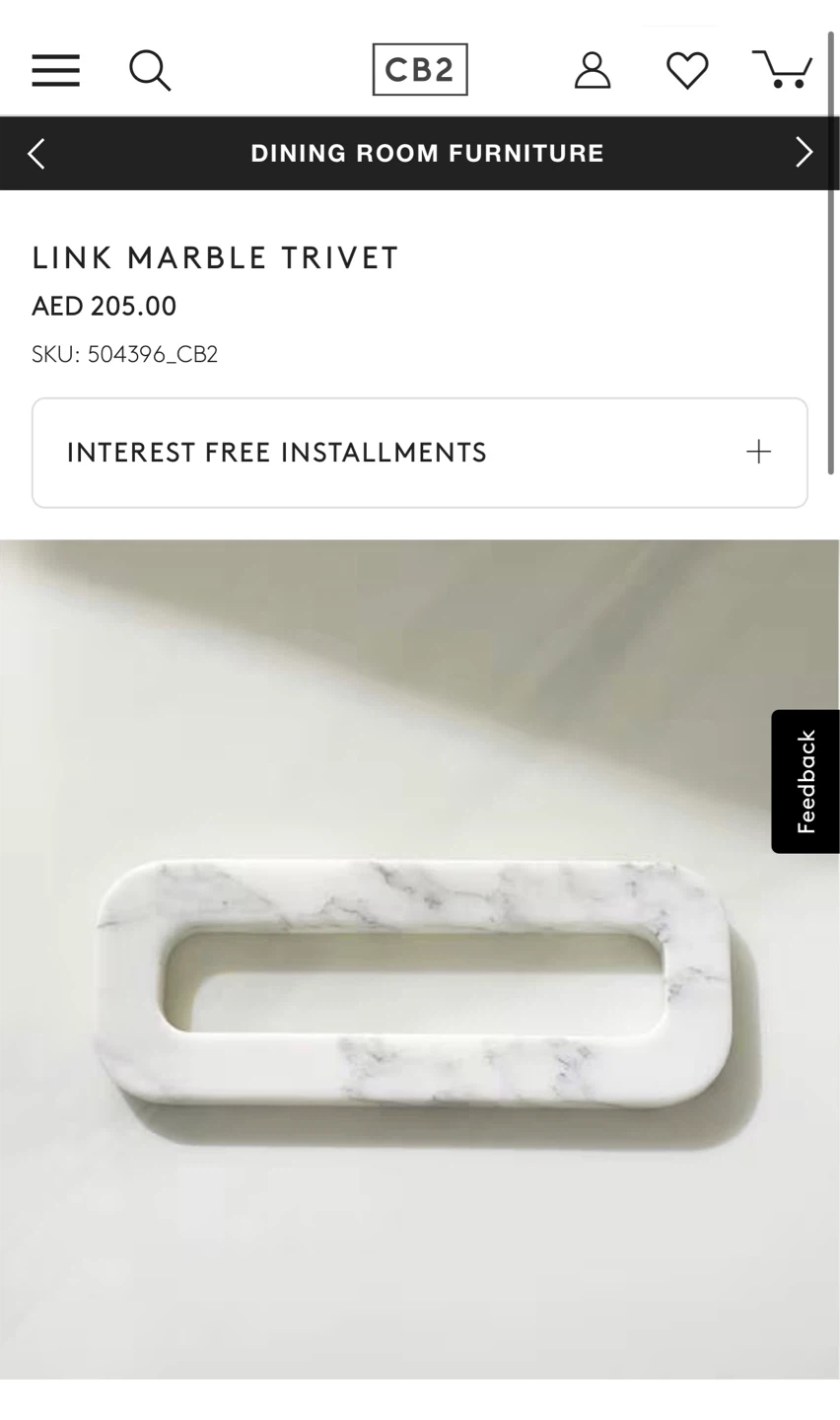 CB2 Marble Trivet - photo 3
