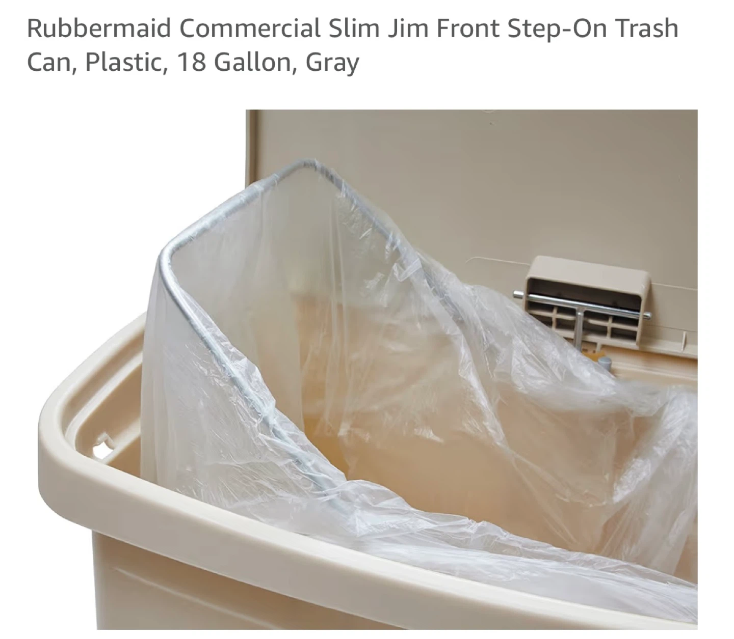 Rubbermaid Slim Jim 18 Gallon Step-On Trash Can BNIB - photo 3