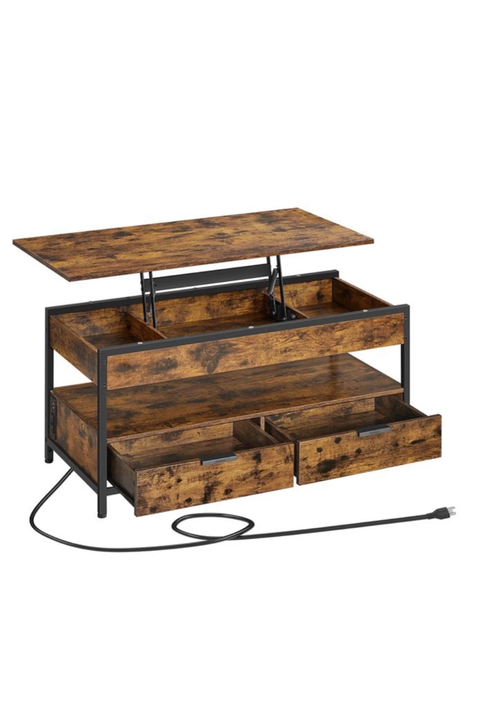Lift Top Coffee Table with charging outlet - photo 2