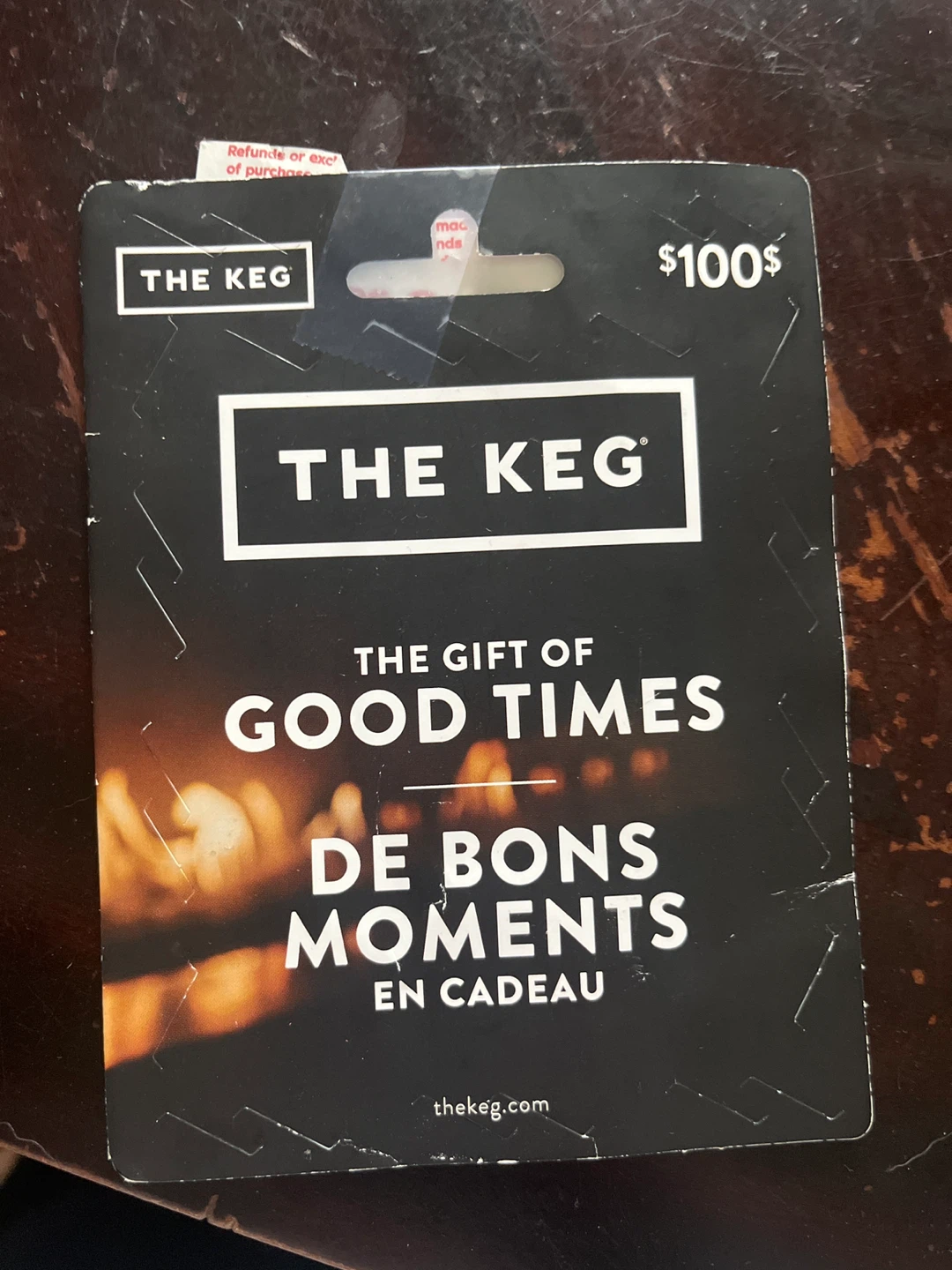 $100 The Keg Gift Card