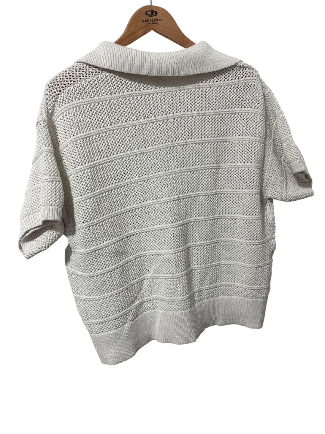 Old Navy Cream Knit Collared Short Sleeve Shirt XXL - photo 3