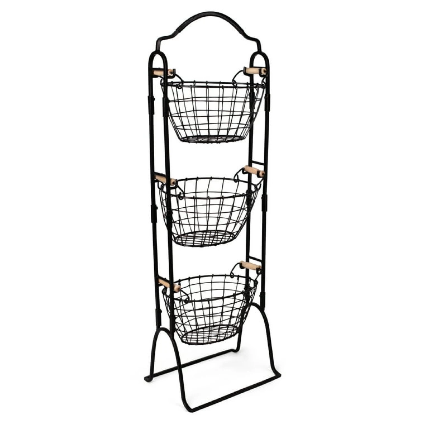 3-Tier Wire Basket Stand with Removable Baskets - photo 2