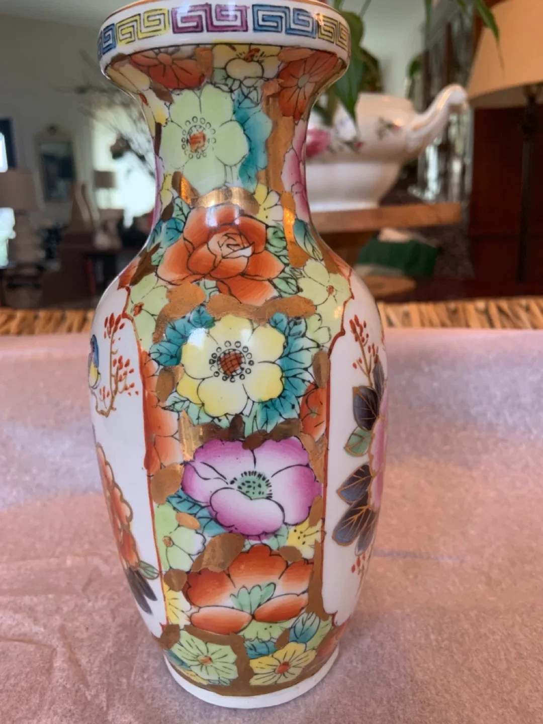 Decorative Chinese Porcelain Vase with Floral and Bird Design - photo 5