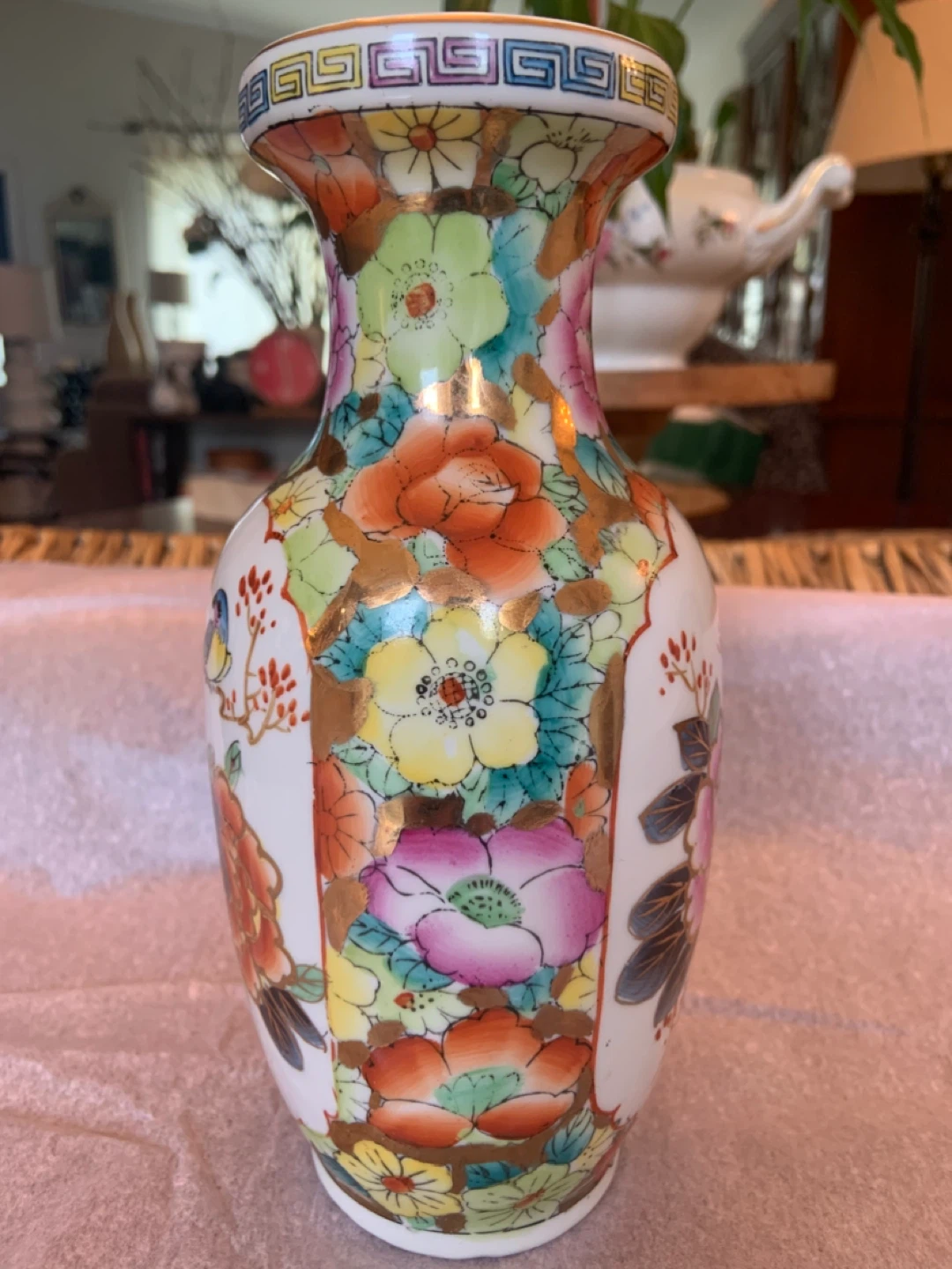 Decorative Chinese Porcelain Vase with Floral and Bird Design - photo 4