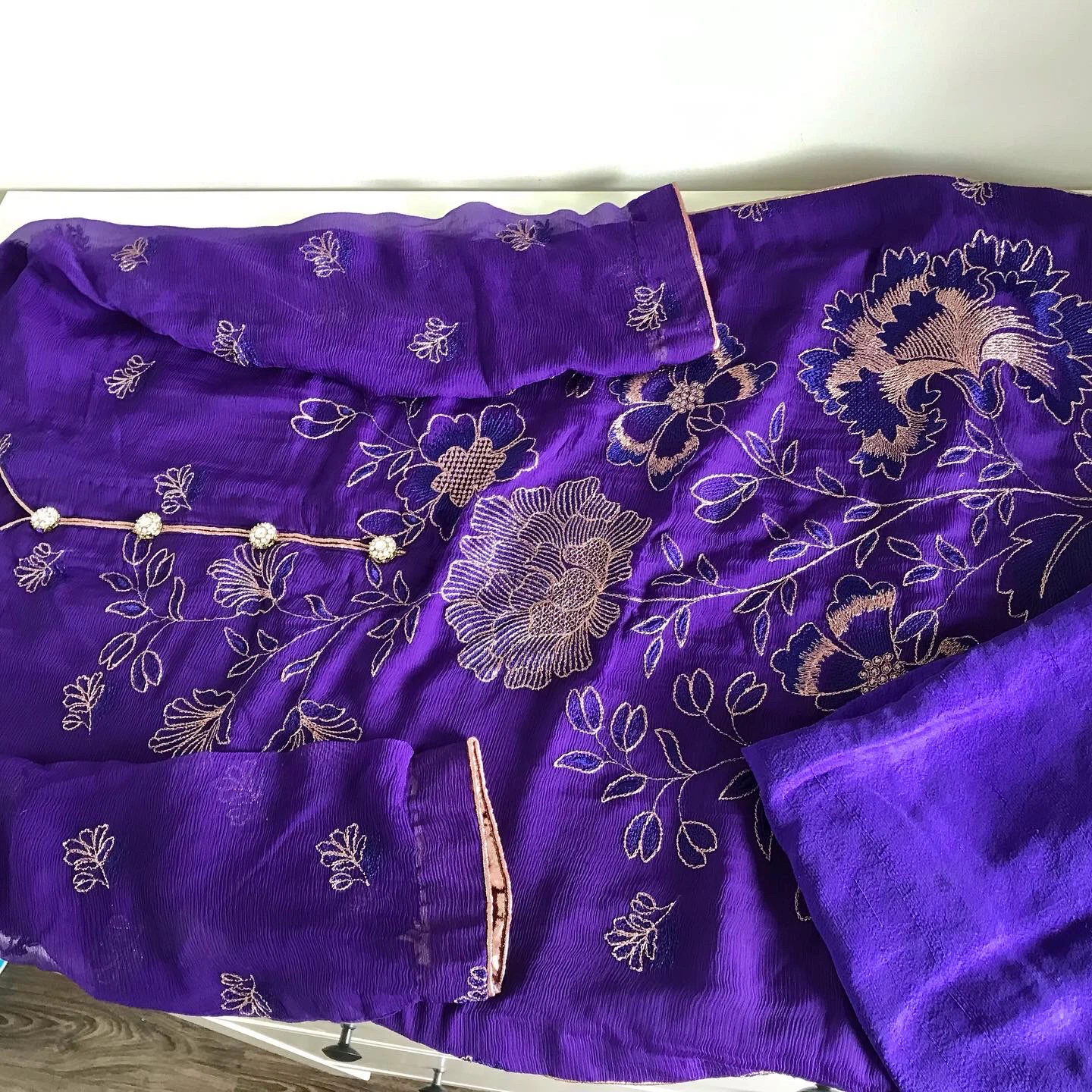 Chiffon embroidered 2pc new - photo 4