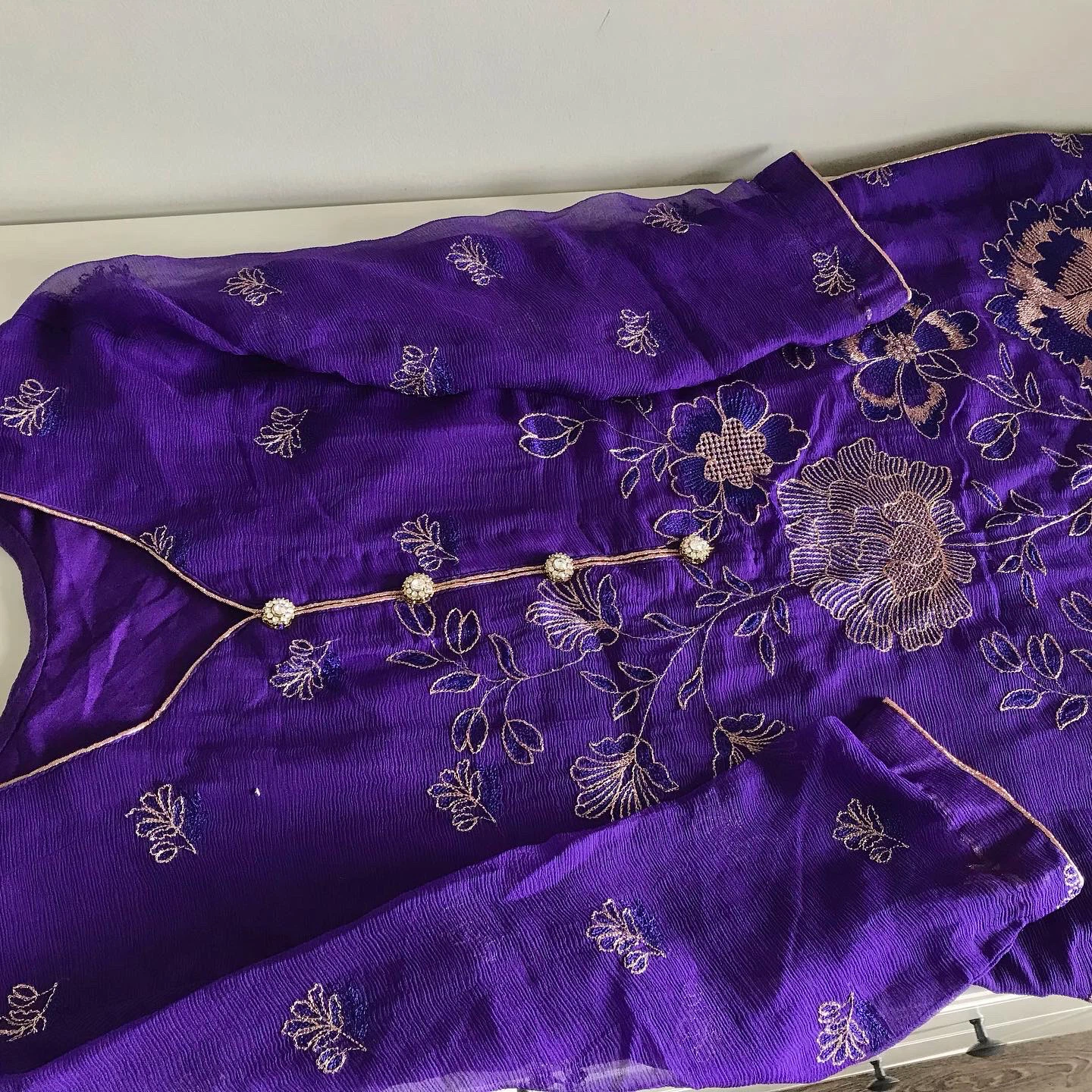 Chiffon embroidered 2pc new - photo 3