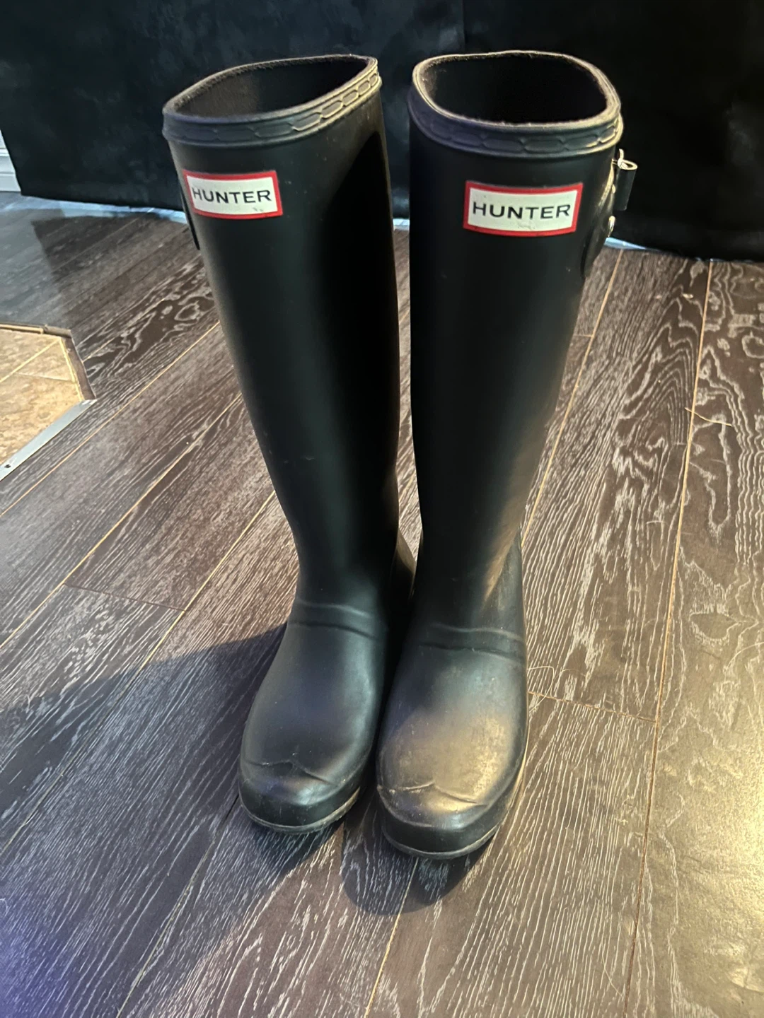 Hunter Black Tall Boots