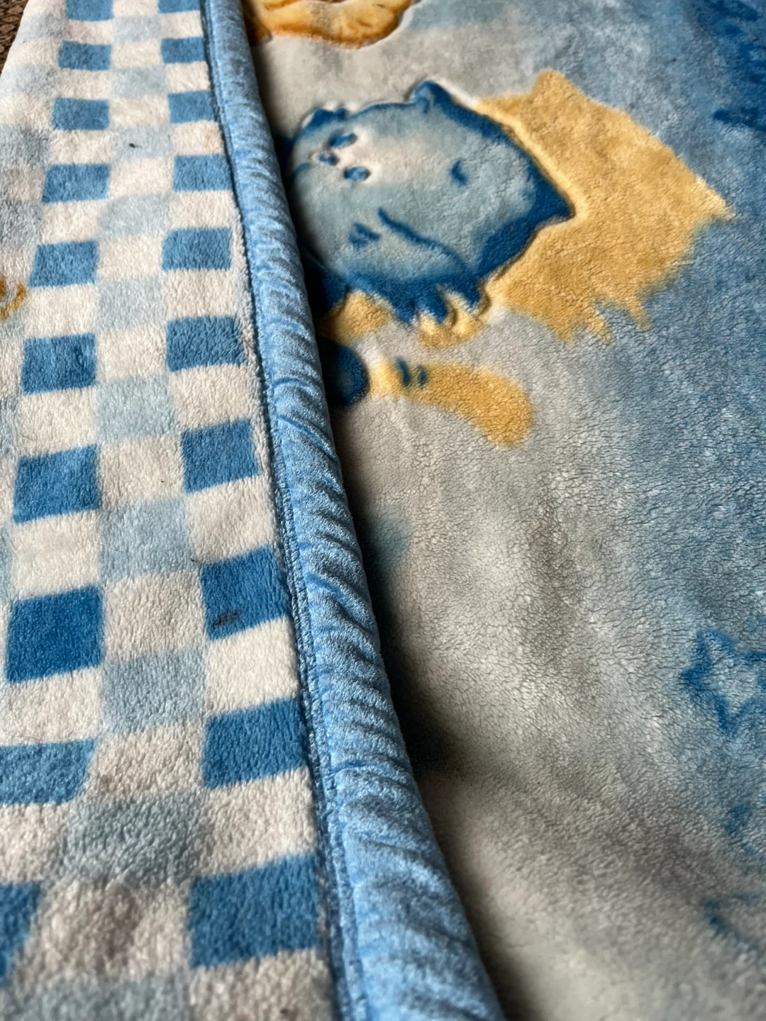 Blue Fleece Blanket with Cartoon Animals - photo 5