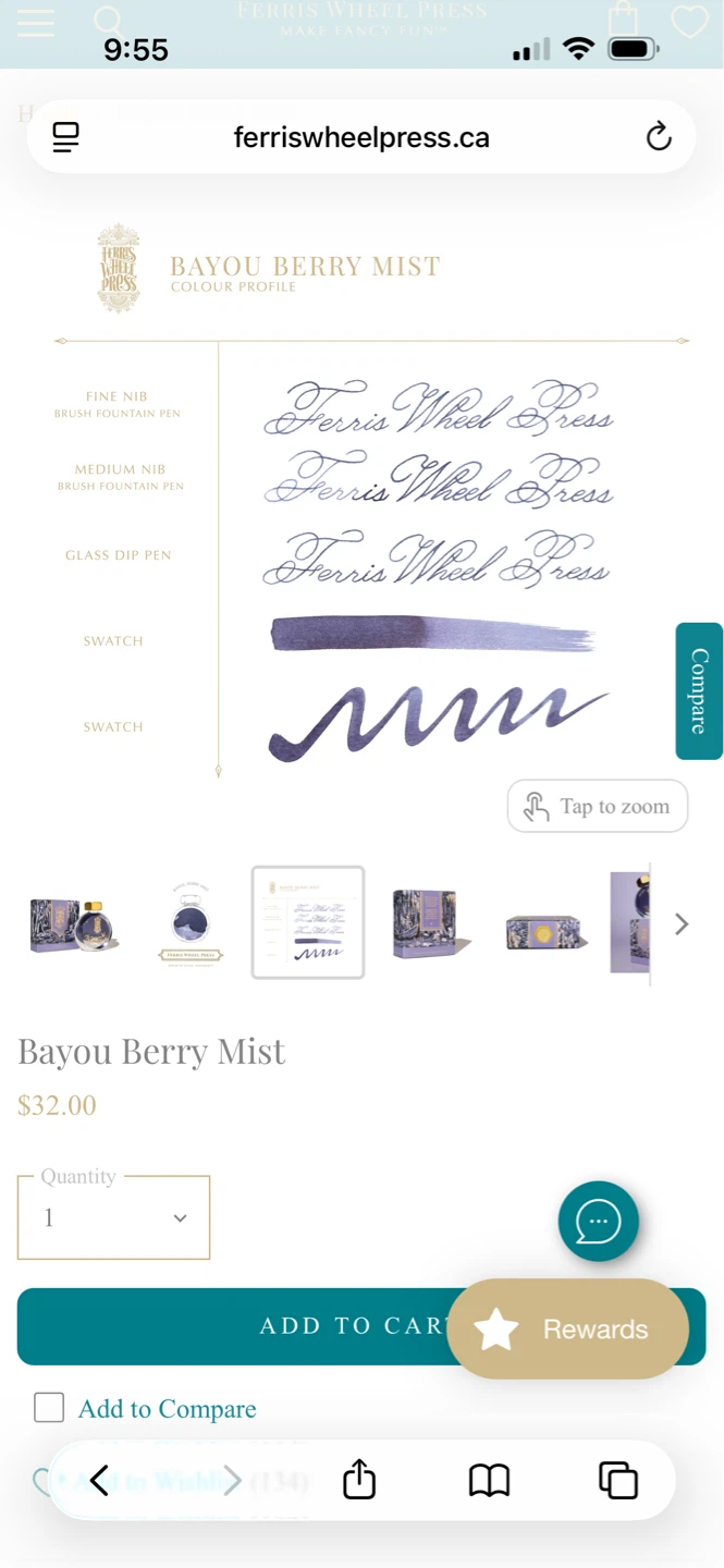 Ferris Wheel Press Bayou Berry Mist Fountain Pen Ink - photo 2