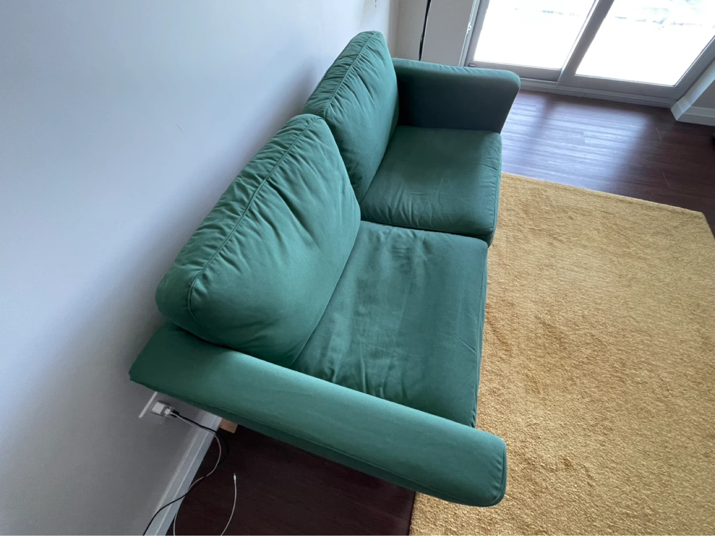 Green Two-Seater Sofa - photo 5