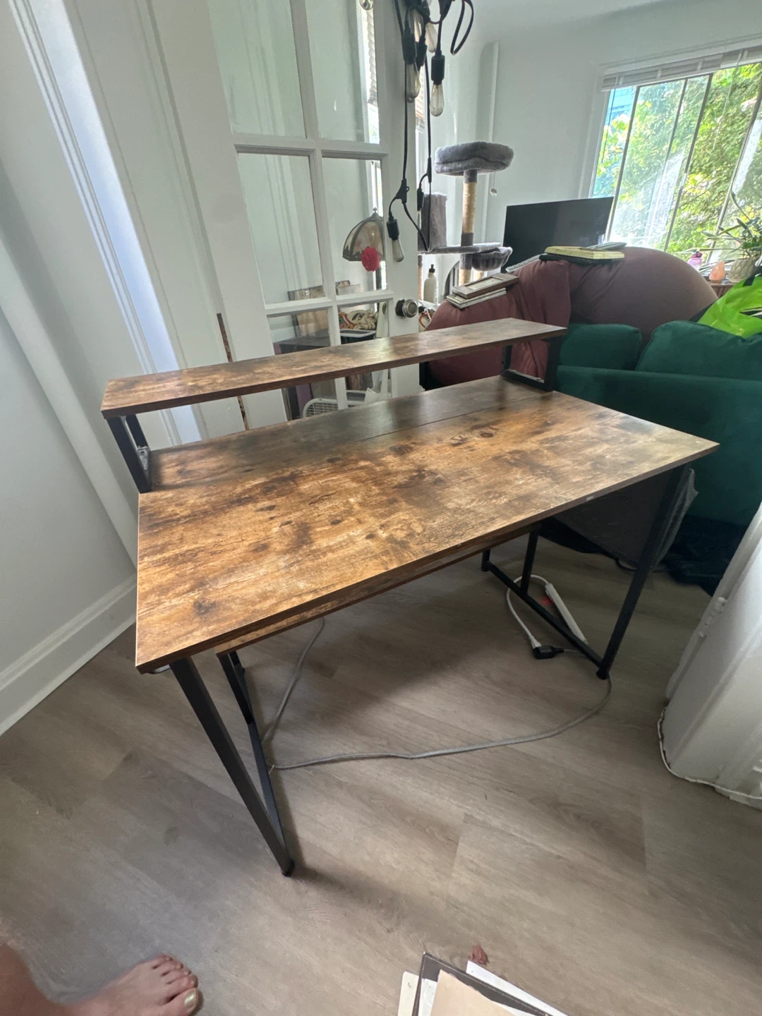 Computer Desk with Monitor Shelf