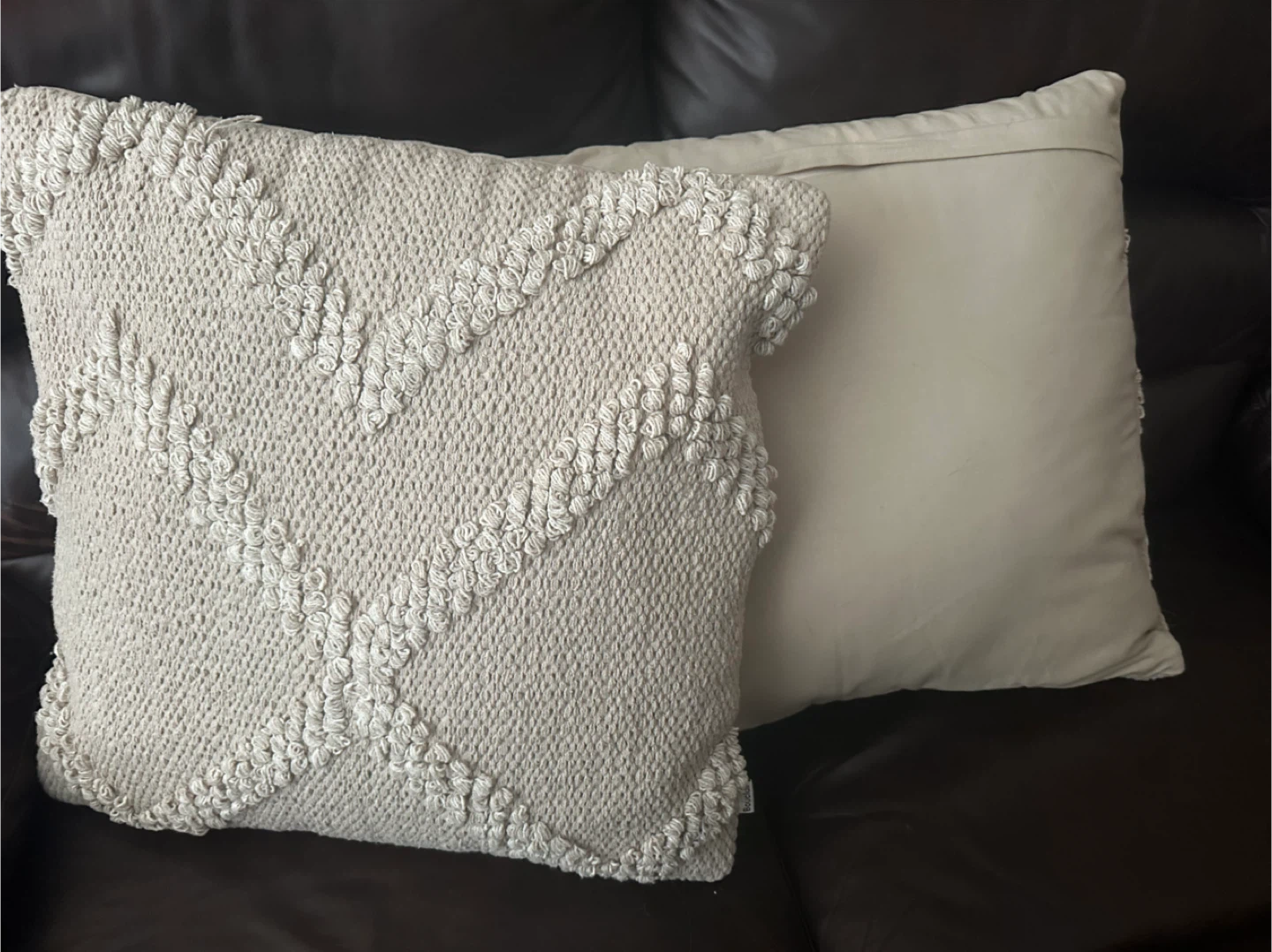 2 Bouclair 20”x20” cushions