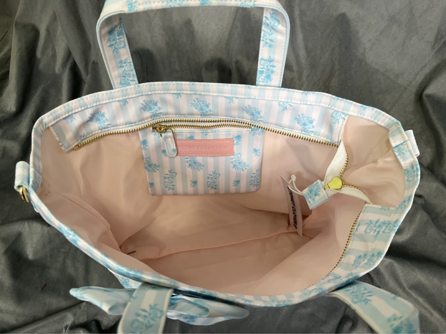NWT Stoney Clover Lane mini tote & ruffle flat pouch - photo 4