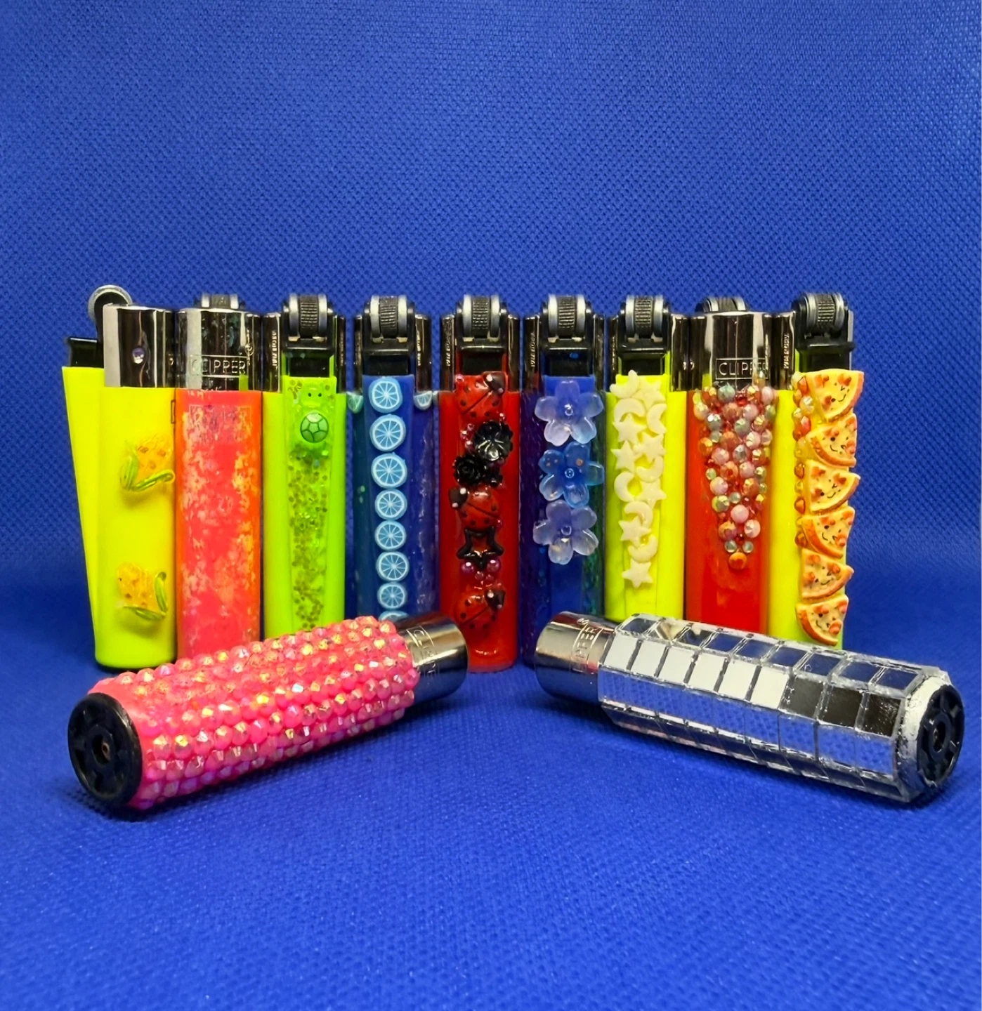 Assorted Decorative Clipper Lighters (disposable & reusable)
