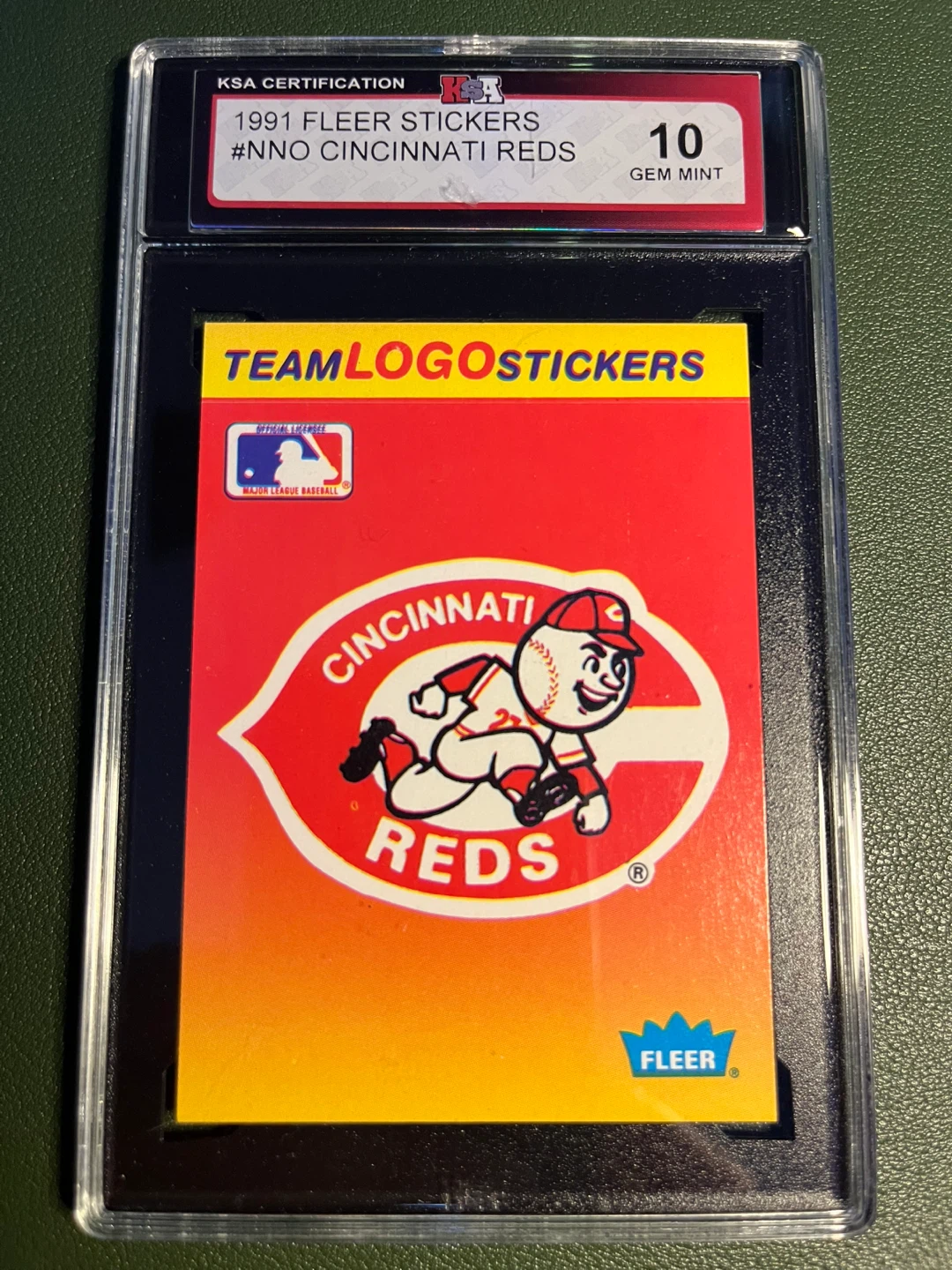 1991 Fleer Stickers Cincinnati Reds #NNO GEM MINT 10