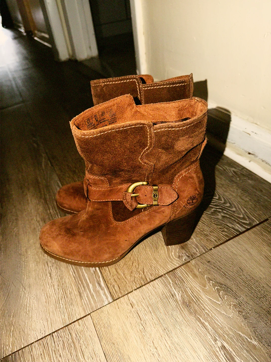 Timberland Brown Suede Buckle Boots
