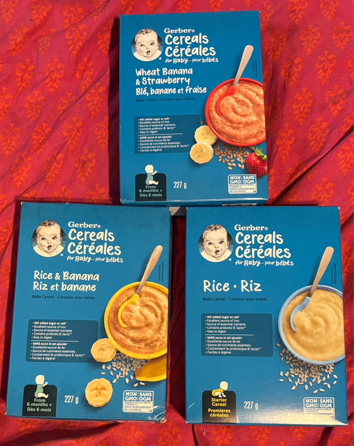 Gerber Cereals for Baby - 3 packs of different flavours