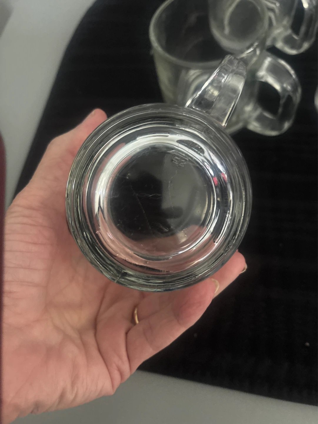 Set of 5 Clear Glass Cups/ Mugs - photo 5