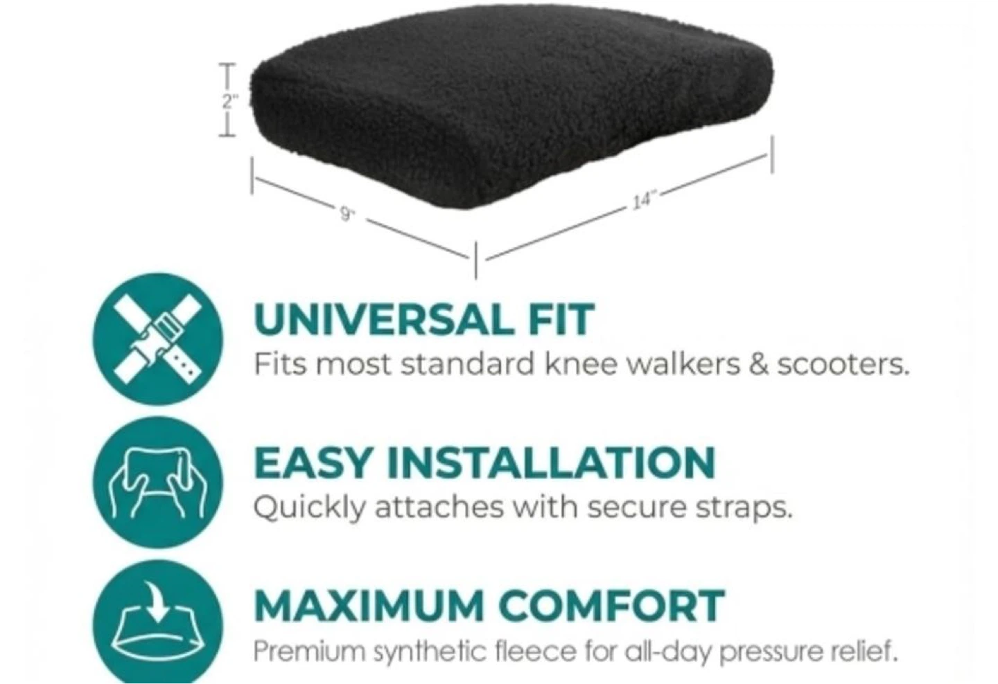 Knee Scooter Cushion Pad - Universal Fit - photo 2