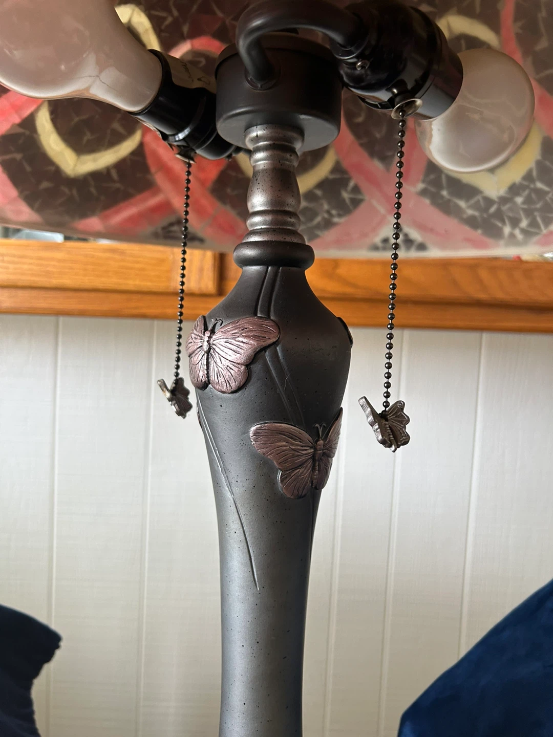 Colour Creations Mosaic Table Lamp with Butterfly Accents - photo 3