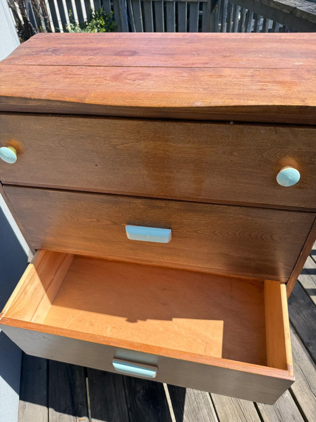 Vintage Solid Walnut Dresser - 4 Drawers - photo 2