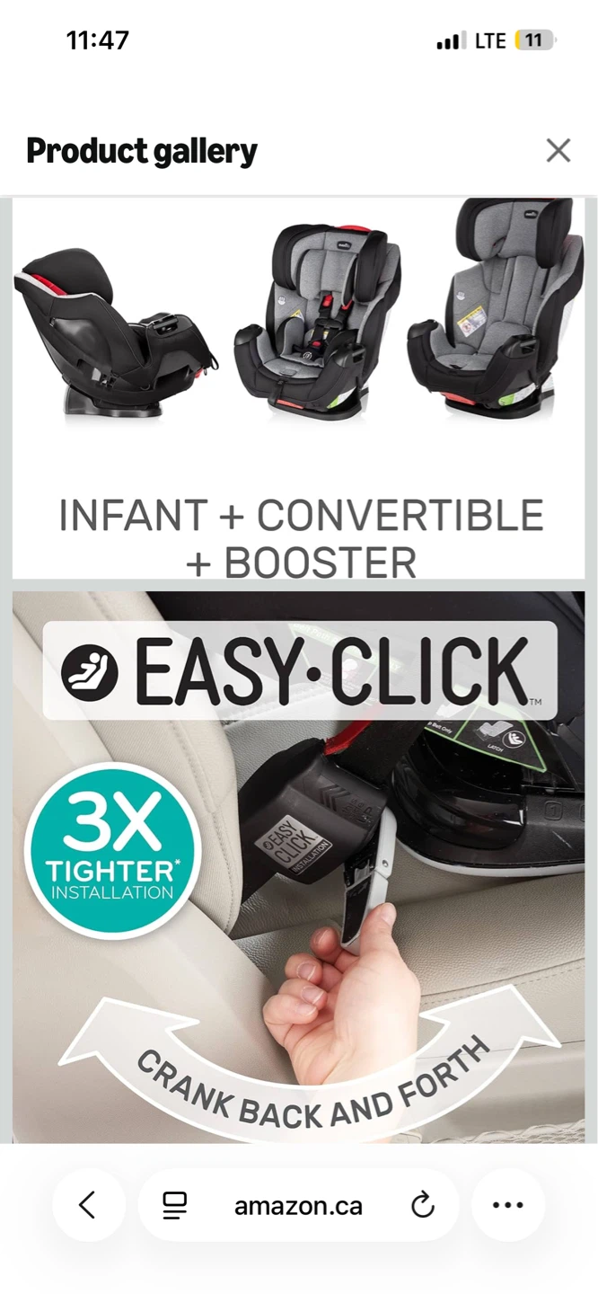 Brand new Evenflo Symphony DLX Convertible Car Seat - photo 4