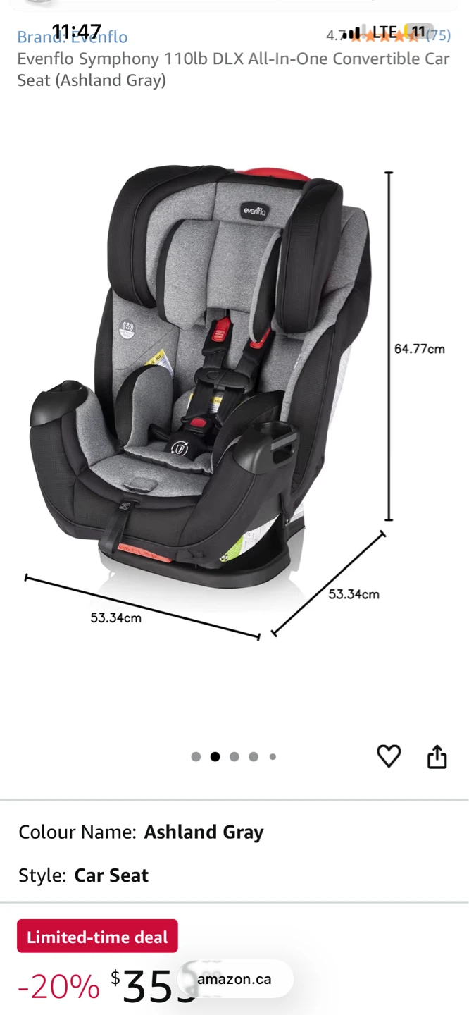Brand new Evenflo Symphony DLX Convertible Car Seat - photo 5