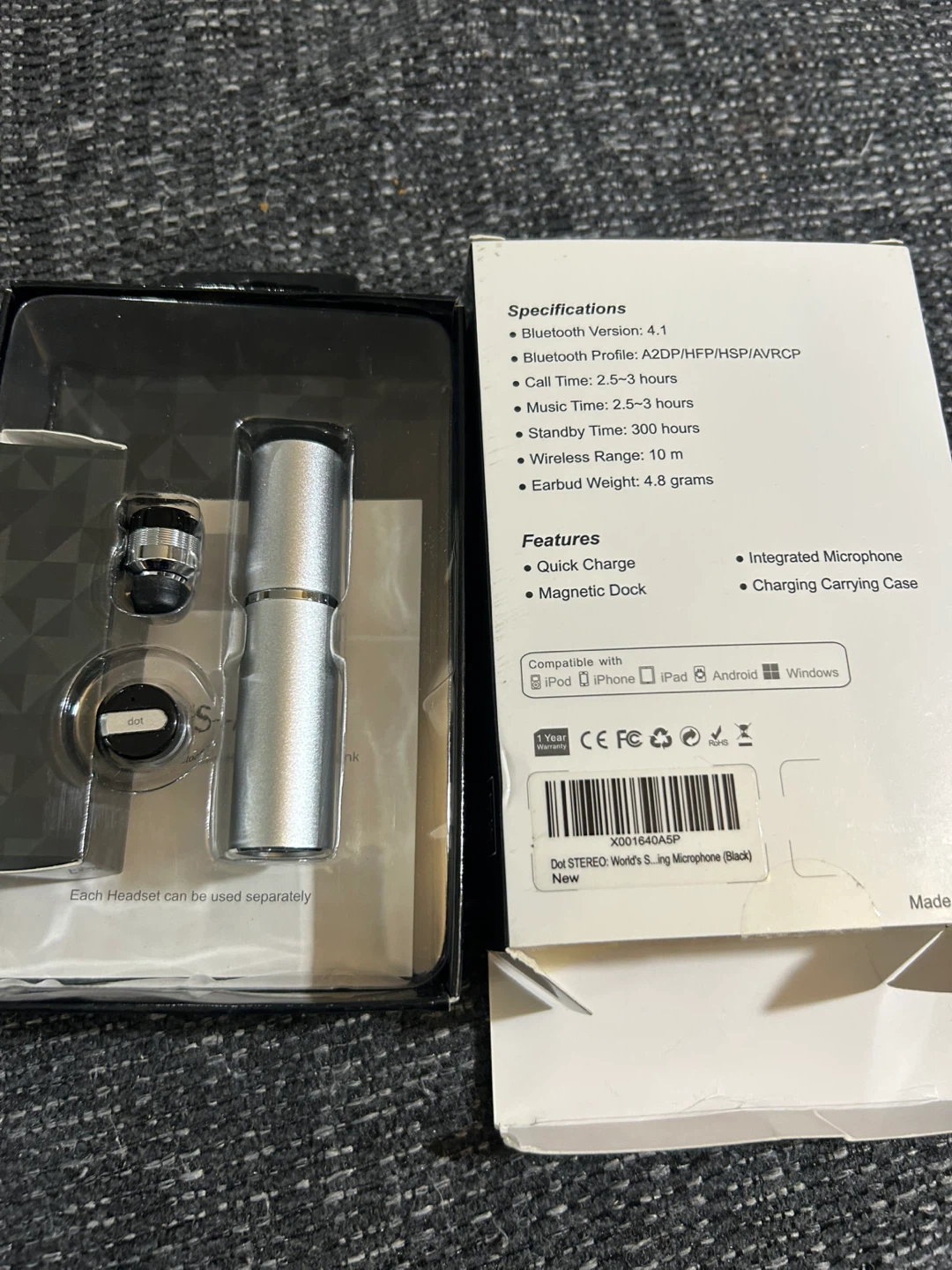 Dot "World's Smallest" Bluetooth Headset