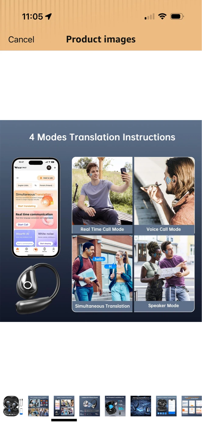 Wireless Earbuds with Instant Translation - photo 3