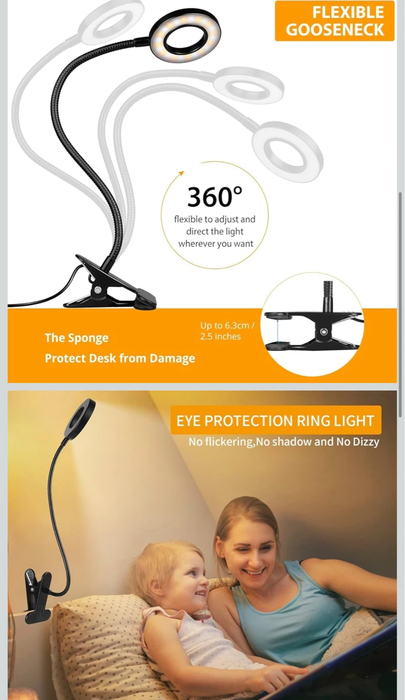 Clip-on Ring Light with Flexible Gooseneck - photo 4